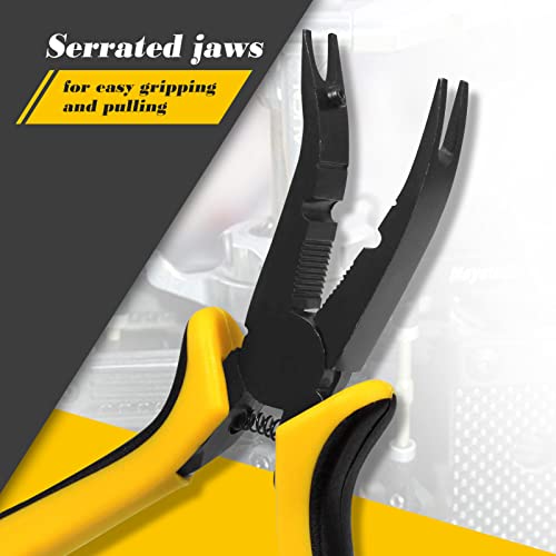 SPEEDWOX Curved Ball Link Pliers RC Tool Curved Tip Bent Head | Ball Joint Pliers, For RC Vehicles Airplane Car, Repair Tool RC Car Plane Tool R/C Pliers Black & Yellow