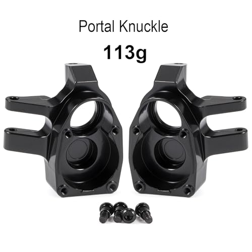 Heavy Brass Weights Portal Steering Knuckles for Capra SCX10 III CP43 CP44 | Weight 113g, Black Hard Coating, Fits 1/10 RC Crawler 4WS LCG Comp Builds