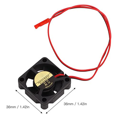RC Motor Cooling Fan, Heat Dissipation Cooling Fan with Motor Mount 540 3650 3660 Engine Fin Heatsink for 1:10 Scale RC Car Sportinggoods Model Car Accessories