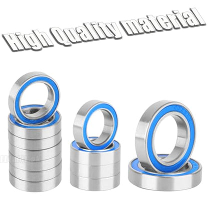 Steel Bearing Kit & Bearing Screw Kit Upgrades Part for 1/10 Big Rock 3s BLX/Granite 3s BLX/Senton 3s BLX/Typhon 3s BLX,RC Bearing Kit Rubber Seals Hops Up,Navy Blue - color: Navy Blue - (27 Pcs)