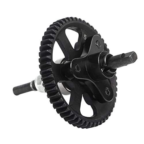 Aluminum Steel Differential Slipper Clutch, Slipper Clutch Assembly, 54T Aluminum Steel Differential Gear Slipper Clutch for Traxxas Slash 4x4 1/10 RC Car (Black) - color: Black