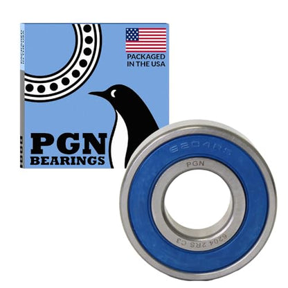 PGN 6204-2RS (30 Pack) Ball Bearing 20x47x14mm Chrome Steel Sealed - size: 30