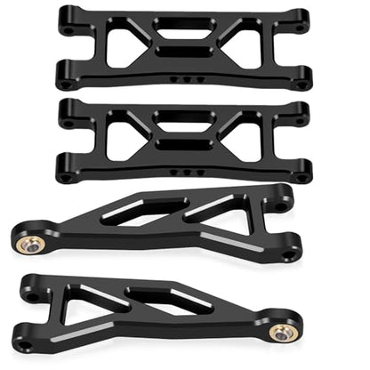 Rear Upper&Lower Suspension Arms for ARRMA 1/18 Typhon Granite Grom | 380 Brushed 4X4 Monster Truck 4 PCS/Set Black Aluminum Upgrades Parts - color: Black