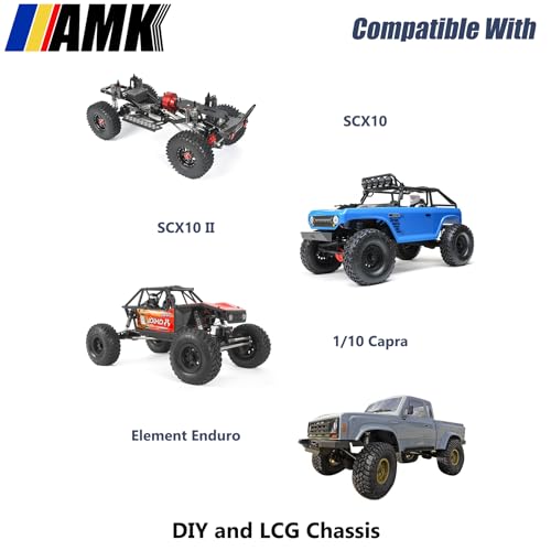 AMK Overdrive 30% Metal Differential Gearbox with POM Skid Plate for 1/10 Scale LCG Transmission, Compatible with RC Crawler Axial SCX10, Capra, Element, Gspeed, and DIY Chassis (Purple) - color: Purple