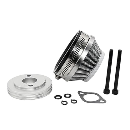 FLMLF Air filter Set for 1/5 RC Hpi Baja Rovan King Motor 5B 5T 5SC Losi 5ive T FG GoPed (Gray metal)