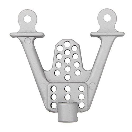 ShareGoo Aluminum Alloy Front Rear Shock Tower Bracket Mount Damper Hoops Compatible with Axial SCX10 1/10 Scale RC Crawlers Car (Silver) - color: Silver