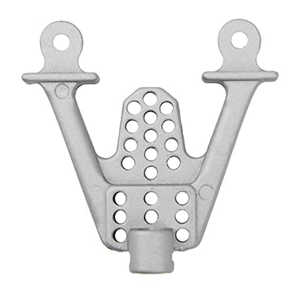 ShareGoo Aluminum Alloy Front Rear Shock Tower Bracket Mount Damper Hoops Compatible with Axial SCX10 1/10 Scale RC Crawlers Car (Silver) - color: Silver