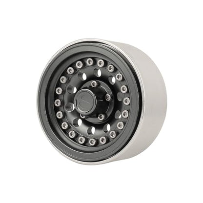 1/10 RC Crawler 4Pcs 1.9 Inch Beadlock Wheel Hub Rim Rims Aluminum Alloy for TRX4 TRX6 Axial SCX10 III AXI03007 GRT EX86190 RedCat,Five Hole nut (Titanium) - color: Titanium