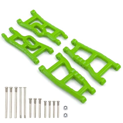 RC Accessory Compatible with for traxxas for Slash 2WD for VXL for Nitro for Slash for Rustler 1/10 RC Car Upgrades Parts Front and Rear Suspension Arm Set(Green) - color: Green