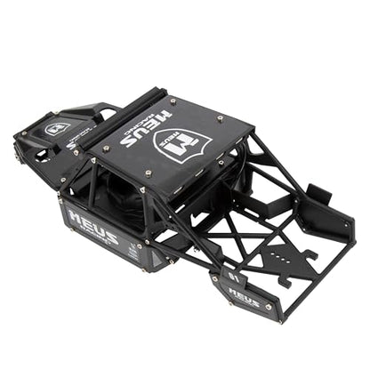 MEUS RACING Mantis24 Body with Roll Cage for Axial 1/24 SCX24 RC Crawler (Black) - color: Black