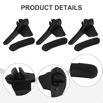 Plastic Mount Demount Head Inserts for Duck Head Tire Changer - Rim Protector Pads to Prevent Scratches - Fit for Auto Shop Tools - Black 20pcs