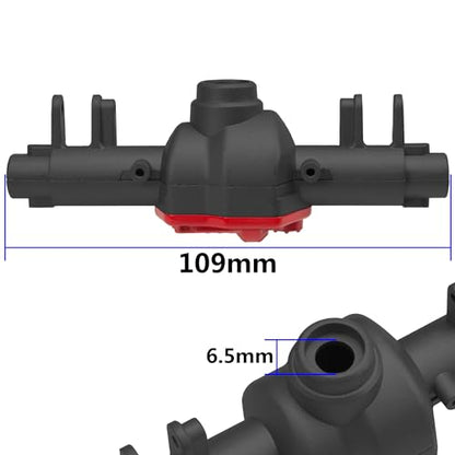 Metal Front Rear Axle Housing Upgrade Part Compatible with MN128 G500 MN86K MN86KS MN86 MN86S 1/12 RC Car (Black) - color: Black