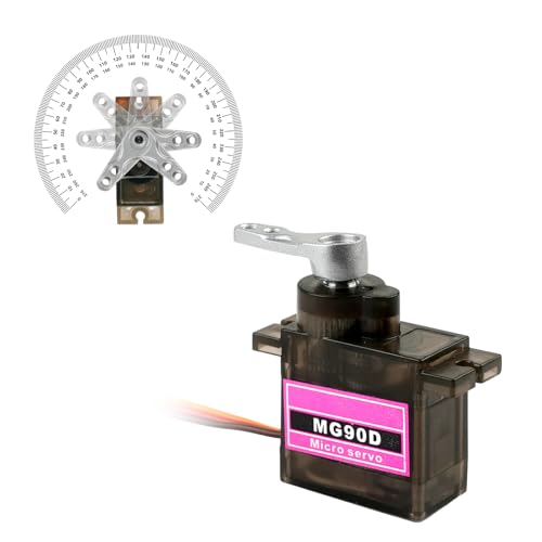 5PCS 9G Micro Digital Mini Servo Upgraded MG90D 180/270/360 Degree Power Functions Full Metal Gear Brush Motor for RC Plane Helicopter Drone Parts (270 Degree) - style: 270 Degree