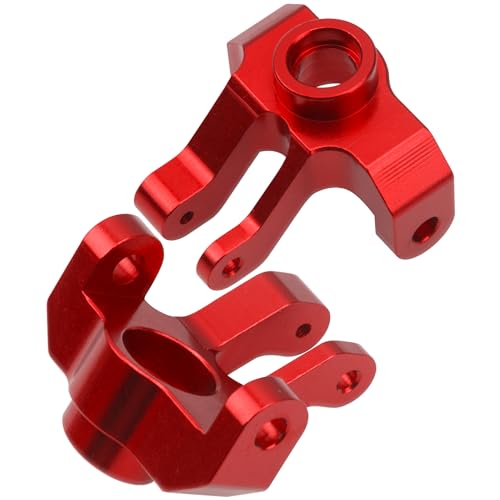 Metal C-Hubs Caster Blocks & Front Steering Blocks & Rear Stub Axle Upgrade Parts Compatible with MN128 MN86s MN86k MN86 G500 1/12 RC Crawler Car (Red) - color: Red