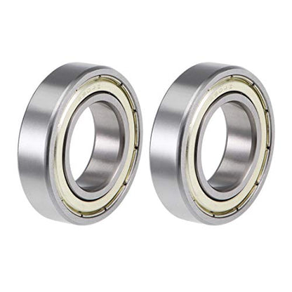 uxcell 6904ZZ Deep Groove Ball Bearings Z2 20mm X 37mm X 9mm Double Shielded Carbon Steel 2pcs - size: 20mmx37mmx9mm