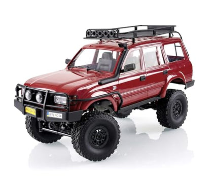 ARRIS WPL C54-1 LC80 1/16 RC Rock Crawler 4WD RTR Truck | Land Cruiser 80 Styling, Upgraded Chassis, Proportional Steering, Trail Ready - color: Wpl C54-1 Red