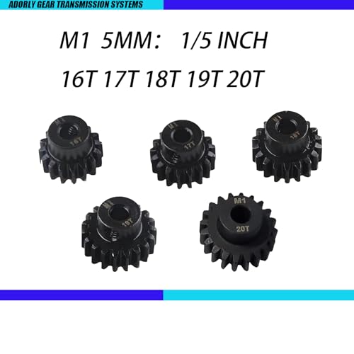 Steel M1 Pinion Gear 16T 17T 18T 19T 20T 5mm Motor Gears for Arrma 6s 8s Spur Gear Kraton Notorious Talion Fireteam Typhon Redcat Shredder