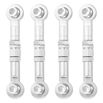 MECCANIXITY 4 Pcs Steering Servo Turnbuckle Rod RC Aluminum Alloy Linkages for HSP 1/10 94123 On-Road RC Car (Silver Tone, 38mm) - color: Silver Tone, size: 38mm