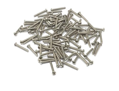 iexcell 100 Pcs M2.5 x 18mm Thread Pitch 0.45 mm Stainless Steel 304 Hex Socket Button Head Cap Screws Bolts Kit - size: M2.5 x 18mm