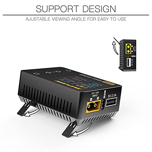 Lipo Battery Charger 150W/10A for 1-6S LiPo/LiHv/Lion/Life | Smart Hobby Charger 1-16S NiMH,1-12S Pb Batteries RC Discharge Balance Charger with Tamiya/JST/EC3 Connectors Cable