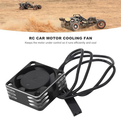 RC Car Motor Cooling Fan for Most RC Model Cars, 25x25mm Aluminum Alloy Lightweight Brushless ESC High Speed Heat Dissipation Fan (Silver)