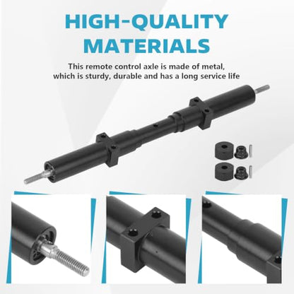 1/10 RC Wheel Axles Set, Metal Non Powered Rear Wheel Axle RC Car Upgrade Parts Replacement, Rc Vehicle Axles Compatible with Tamiya 1/10 RC Tractor Truck, Flatbed Trailers