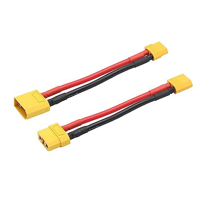 1Pair Short XT90 to XT60 Connector Converter 10cm/3.9inch,XT90 Male to XT60 Female & XT90 Female to XT60 Male Connector Adaptor with 12AWG Cable for RC ESC and RC Lipo Charger - style: 1Pair 10CM - XT90 to XT60