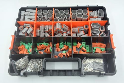 for Deutsch Connectors Kit 750PCS - 2/3/4/6/8/12 Pin DT Connectors with Removal Tool,with Size14-20AWG Stamped Contacts IP68 Waterproof for Automotive Application