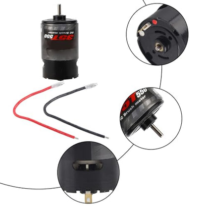 RC Motor, Low Noise Brushed 550 Motor 35T for Off Road Crawlers Hobbyists Enthusiasts