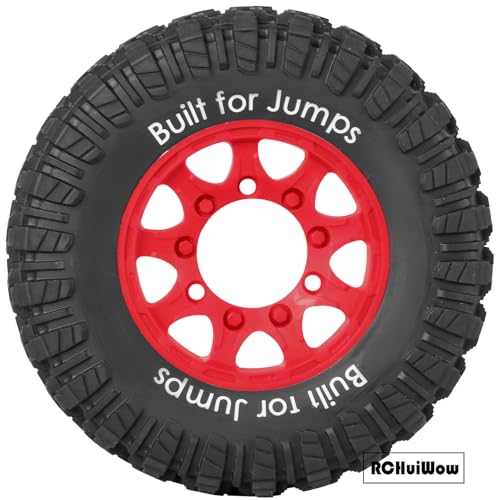 12mm/14mm/17mm Hex RC Tires for 1/10 RC Scale Truck Slash 2WD 4×4 Senton Axia1 L0S1 Red cat Rc 4wd,1/10 Short Course Truck Tires w/Foam Inserts,4PCS,Red - color: Red(4pcs)