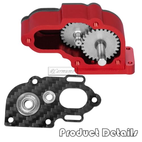 Center Transmission Gearbox Upgrades Part for 1/10 RC Crawler car Axial SCX10 SCX10 ii 90047 Wraith,Aluminum LCG Middle Transmission Gearbox Hops up,Red - color: Red(1 Pack)