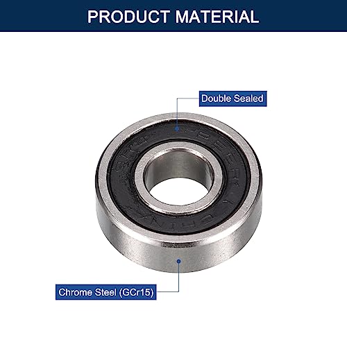 R4-2RS Deep Groove Ball Bearings, ID 1/4" x OD 5/8" x Width 9/32" Double Rubber Sealed Ball Bearing Pre-Lubricated Chrome Steel Z2 Lever 10pcs - size: R4-2RS 1/4"x5/8"x9/32"