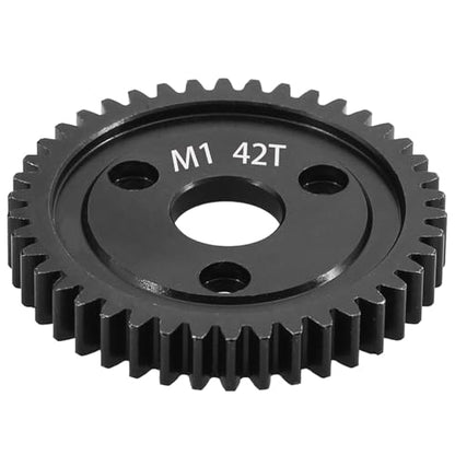 M1 Spur Gear 1.0 Metric Pitch 42-Tooth, 30T 32T 34T 36T 38T 40T 42T 44T 46T 48T 50T 52T Spur Gear Mod 1 for TRAXXAS Slayer Pro 4X4 Revo 3.3 ARRMA HPI HOBAO LOSI, Hardened Steel Upgrade Part Gear (42T) - size: 42T