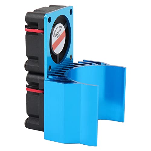 RC 540 Motor Aluminum Motor Heatsink with Dual Cooling Fan Motor Seat Combo for A949-B A959-B A969-B A979-B K929-B 1/18 Wltoys Upgrades Parts - style: Dual Fan + 540 Motor + Mount Seat