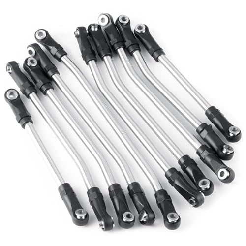 RC Links Linkage Compatible with Element for Enduro for Sendero 1/10 RC Crawler 10Pcs Steel Linkages Improve Clearance Suspension Links with Rod End