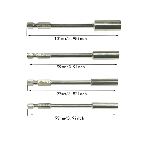 RC Screwdrivers Set H4.0/5.5/7.0/8.0 1/4" Hex Shank with Quick Release Handle fit M2 M2.5 M3 M4 M5 Locknuts for RC Cars Trucks Crawler Drone Tools