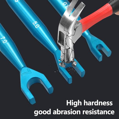 3pcs Aluminum Alloy Wrench 3-4mm 4.5-5mm 5.5-7mm Double End Universal Spanner Open End Small Wrench Set Repair Tool For Rc Crawler Car HSP Traxxas Axial SCX10 Truck (Blue) - color: Blue