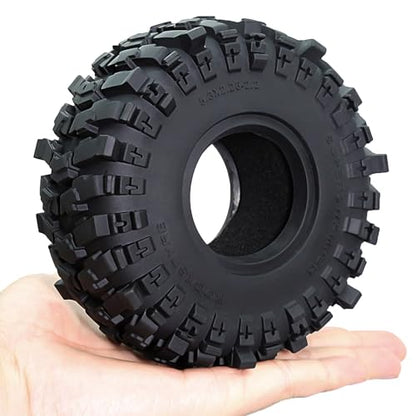 2.2 RC Crawler Tires OD 5.3'' fit 2.2 Beadlock Wheels 1/10 All Terrain Super Grip Soft Tyres For 1:10 1:8 Mud Crawler Turck Car Traxxas TRX4 Axial SCX10 RC4WD RBX10 MJX H8H MK07 4PCS
