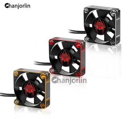 RC Car Metal Motor Cooling Fan 25mm 30mm 35mm 40mm 50mm RC Heatsink 28000RPM ESC Cooling Fans Silvery-Black for 1/8 1/10 1/12 Truck Off Road Crawler Car 540 550 Brushless OR Brushed (30mm)