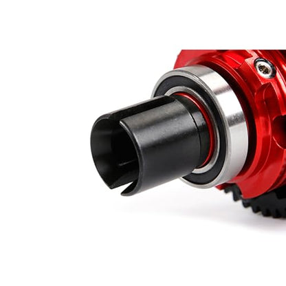 CNC Metal Complete Differential Diff.Gear Set (Red) | for 1/5 Hpi Rofun Baha King Motor Rovan Baja 5B 5T 5Sc Truck Rc Car Parts - color: Red