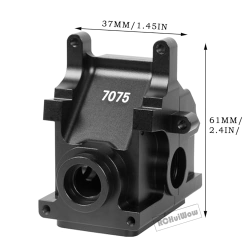 RC Gearbox Case Upgrades for 1/7 6S Mojave,Limitless,1/8 Kraton,Senton,Outcast,Notorious,Typhon 6S BLX,7075 Alloy Aluminum Diff Housing Gearbox Case,Black