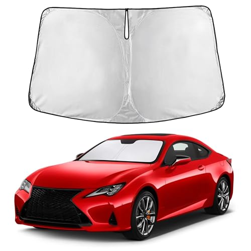 EcoNour Windshield Sunshade Compatible for Lexus RC Coupe 2015-2022 2023 2024, Sun Visor for Front Windshield & Window Sun Shade Cover, UV Heat Blocker & Protector, Car Accessories