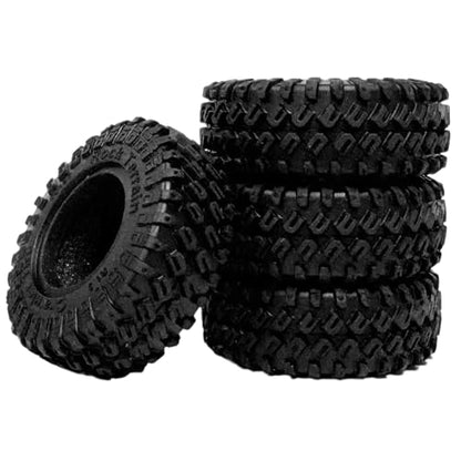 4PCS 1.3" Wheel Tires RC Mud Crawler Rock Terrain Rubber Tires with Foam Inserts for 1/18 1/24 Mini Crawler Car for TRX4M SCX24 Upgrade Parts(60 x 21mm) - color: 60x21mm
