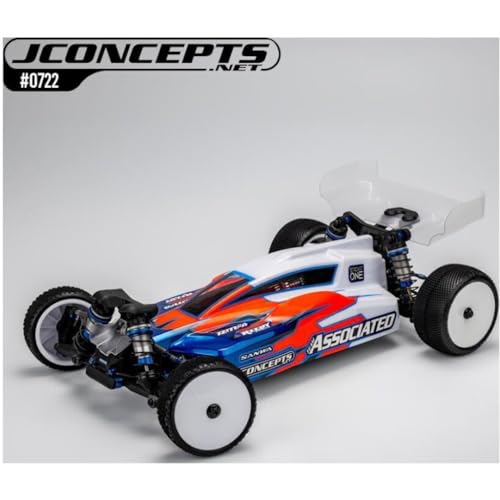 J Concepts 0722 Dragonator 1/10 Scale 4WD Buggy Clear Body Shell w/Carpet Turf Dirt Wing for Associated B84 Off-Road Racing