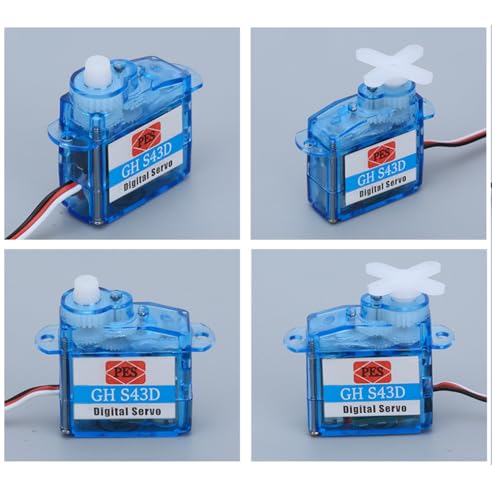 2Pcs Mini Super Light 4.3g GH-S43D Digital Servo Micro Coreless Servo 3.6V-4.8V for Remote Control Aircraft Flight Direction RC Airplane