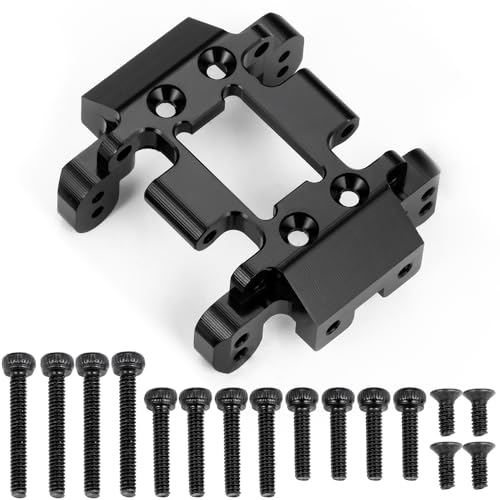 MOHERO RC Car CNC Center Skid Plate for 1/18 RC Rock Crawler Ascent 18 Upgrade Part (Black) - color: Black
