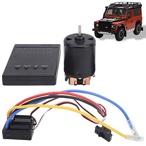 Brushed 80A ESC Program Board Set for 1/8 1/10 RC Car, Excellent Heat Dissipation, Low Voltage Protection for Car Enthusiasts with Remote Control