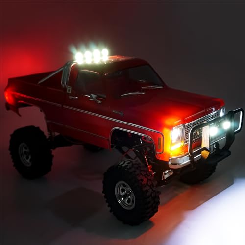 RC Front Rear LED Light Kit Headlight Taillight Set | For TRX4M K10 Upgrades 1/18 Scale, RC Crawler Car, Accessories