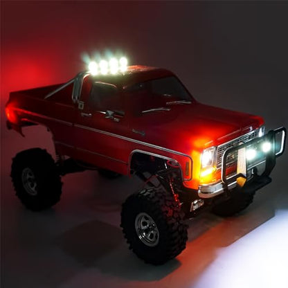 RC Front Rear LED Light Kit Headlight Taillight Set | For TRX4M K10 Upgrades 1/18 Scale, RC Crawler Car, Accessories