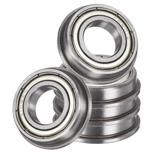 uxcell 5Pcs F6901ZZ Flanged Ball Bearings, 12 x 24 x 6mm Double Shielded Chrome Steel Deep Groove Bearing, ABEC5 - size: F6901ZZ 12 x 24 x 6mm